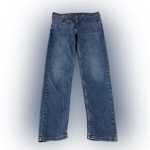 Levi’s Men’s 34x32 502 Taper Jeans Blue Denim Regular Fit Stretch Casual